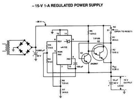 负15v稳压电源电路图