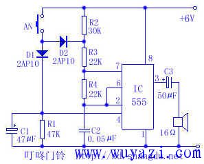 实用门铃电路图