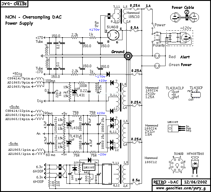 胆机cs8414ad1865的pp输出电源电路图