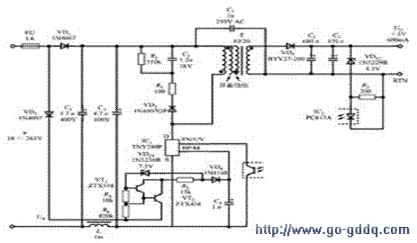 用tny280p制作的3w控制电源电路