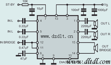 tda7375四声道音频功放电路