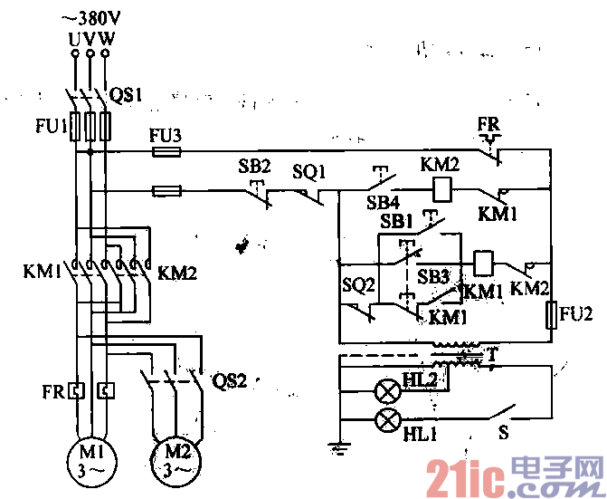 y3150型滚齿机控制电路