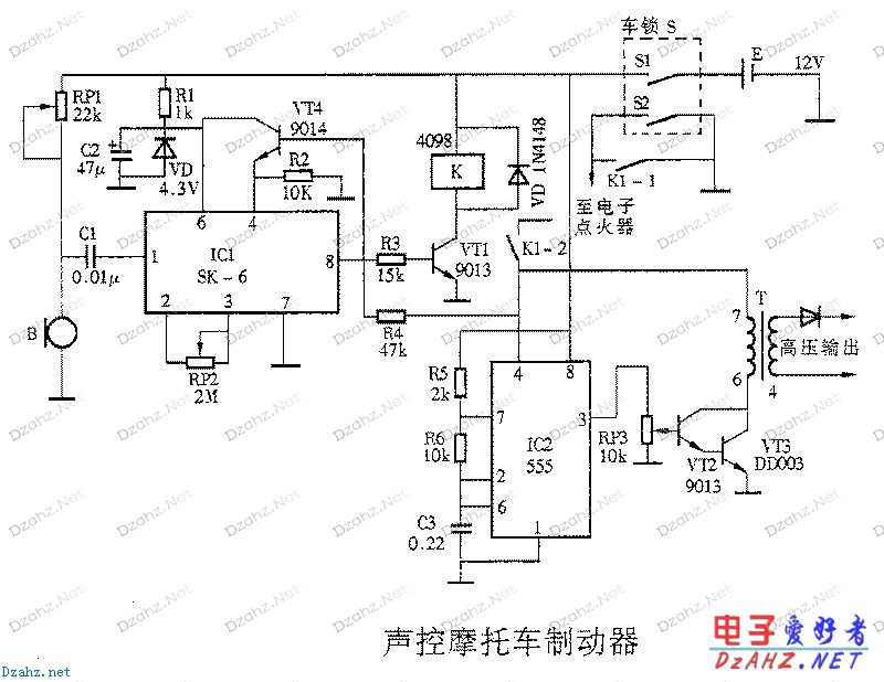 声控摩托车制动器电路图_电子元器件资讯-电子行业新闻资讯-唯样商城