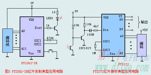 pt22622272红外遥控电路图