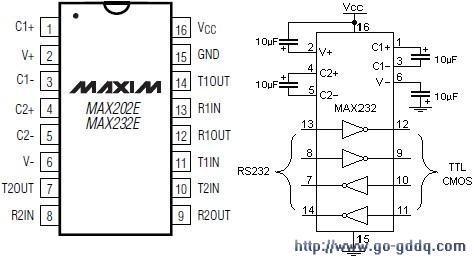 max232引脚图及rs232引脚定义及连接