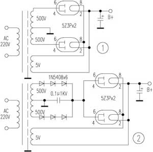 用晶体二极管代换电子管整流妙法