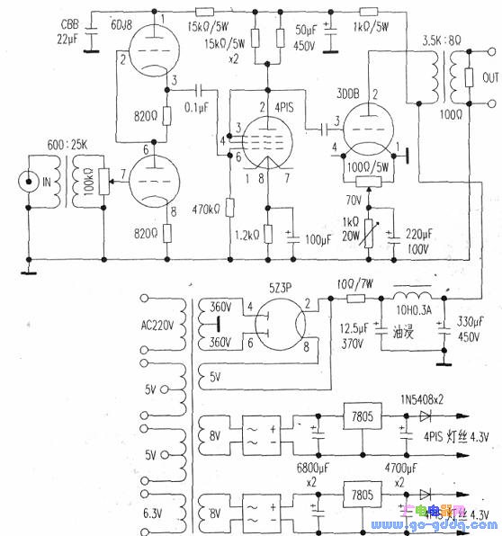 一款高端的300b单端a类放大电路设计与制作