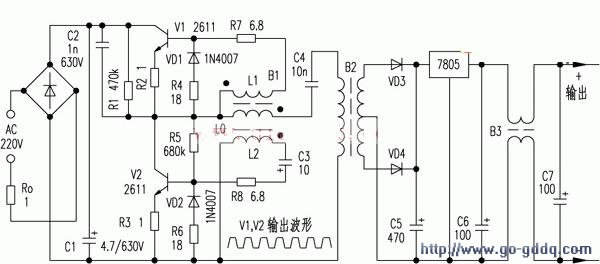 用废节能灯制作的开关电源电路