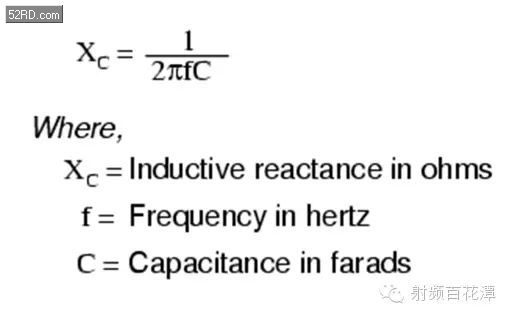 依照下述容抗公式1 在射频电路中串100pf相当于直连,这是为何?