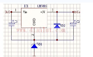 5v稳压电源电路图的四个原理图电源电路