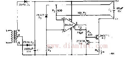 5v05a电源电路原理图电源电路