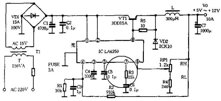 大功率开关稳压电源电路图电源电路