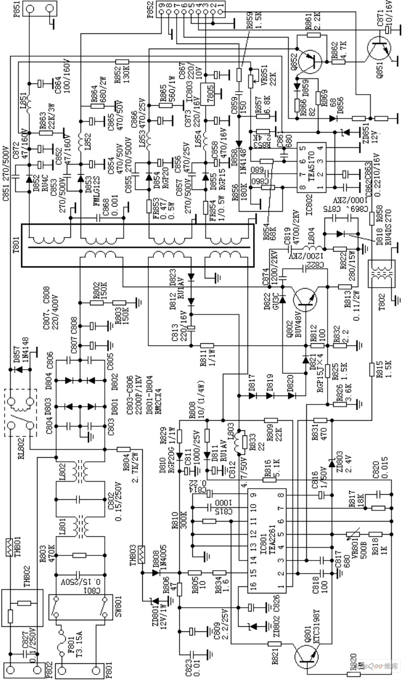 c6458a4开关电源电路电源电路