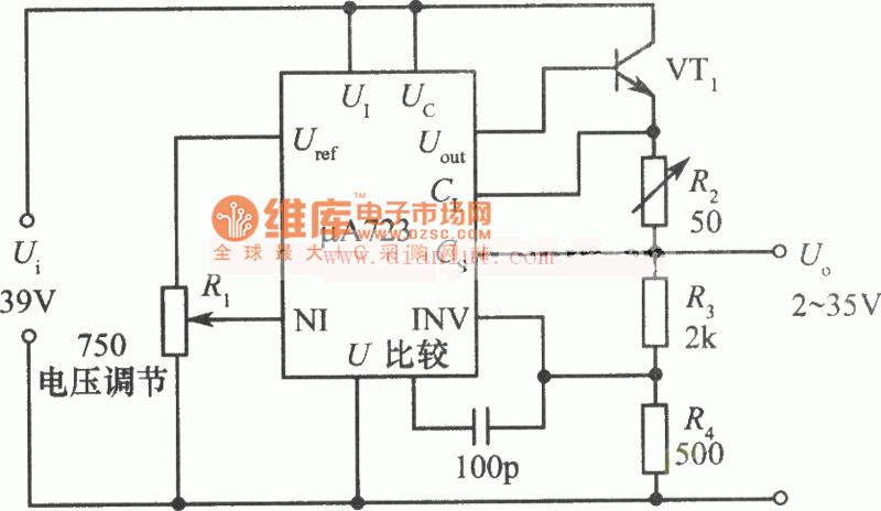 235v10a可调式稳压电源电路图电源电路