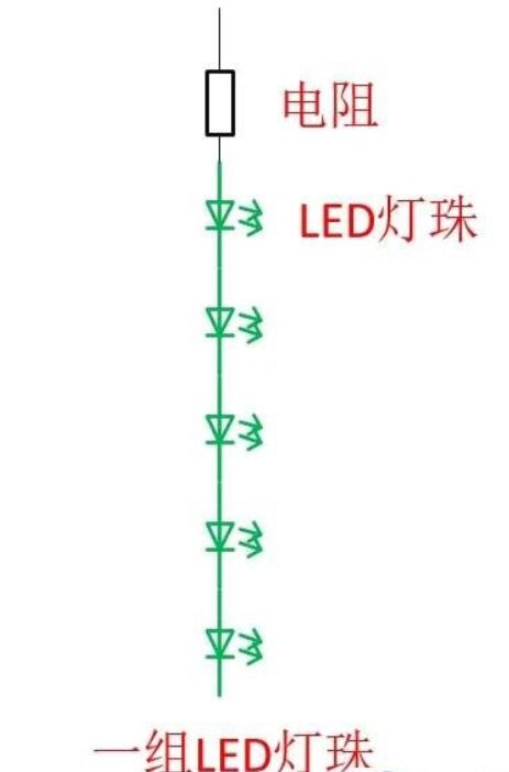 图中led灯带并联连接比较好理解,现实中灯带的形状是带状的,但电路