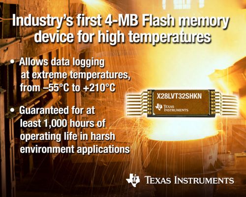 德州儀器推出業界首款應用於嚴苛環境的4mb閃存器-唯樣電子商城