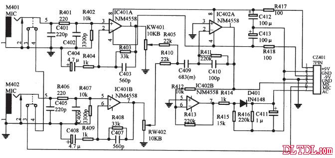 jrc4558中文資料引腳圖及功能應用電路圖