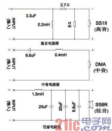 一款简单的音箱三路分频器电路图 唯样电子商城