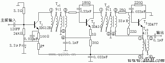 寬帶高頻功率放大器短波通信發射機的三級寬帶高頻功放