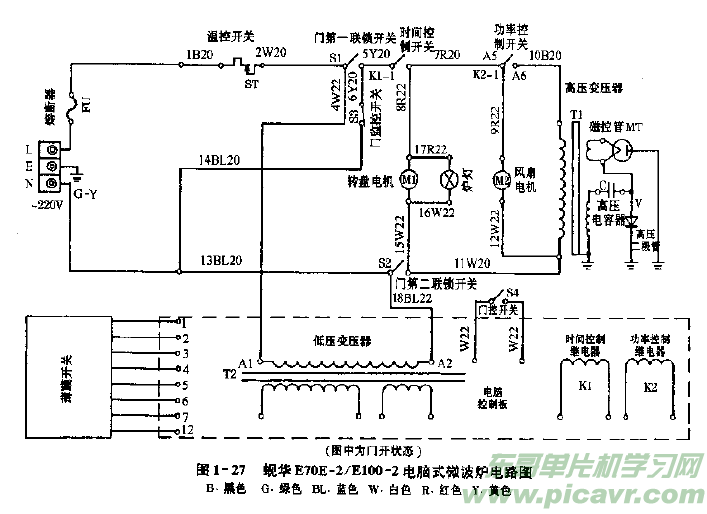 美的微波炉电路图纸