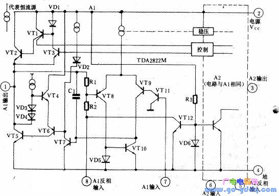 TDA2822M内电路