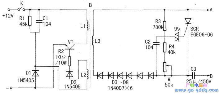 散熱器面積不應小於75cm2,若無此類管,可用四個3dd15d並聯使用(如上圖