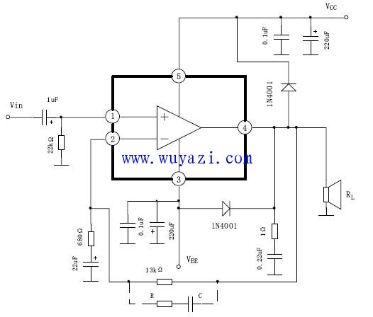 用tda2030ane5532運放製作的功放電路圖