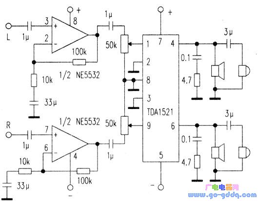 ne5532 tda1521電路圖