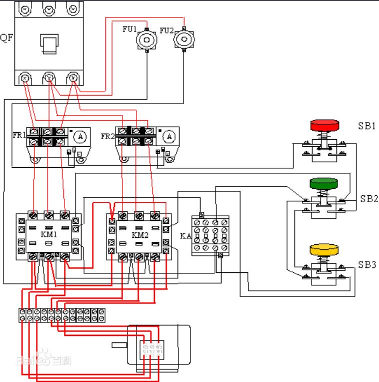 雙速電機正反轉接線圖