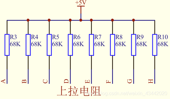 图1-2-5 数码管显示电路