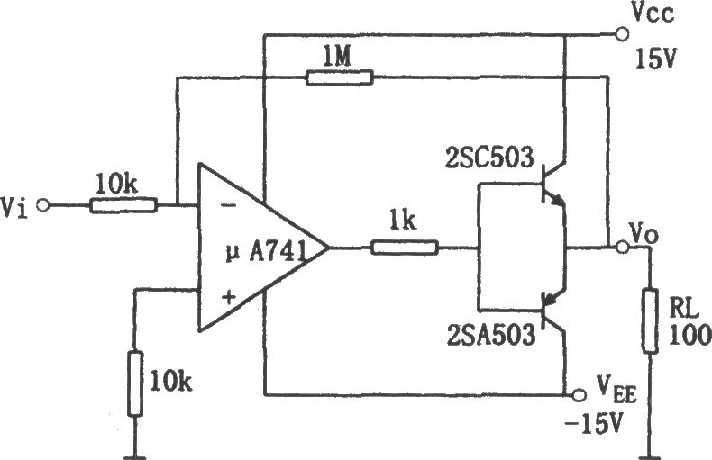μA741构成的电流扩展电路